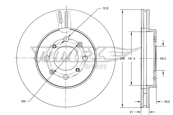 Brzdový kotúč TOMEX Brakes